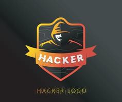 création de logo de programmeur hacker vecteur
