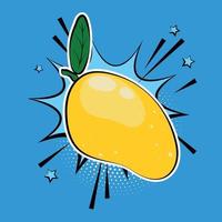 mangue dans un style pop-art coloré et lumineux. vecteur