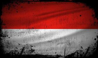 vecteur de fond abstrait drapeau indonésie avec style de trait grunge. illustration vectorielle du jour de l'indépendance de l'indonésie.