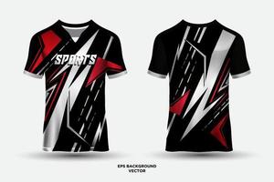 T-shirt en jersey au design moderne et futuriste adapté à la course, au football et aux sports électroniques. vecteur