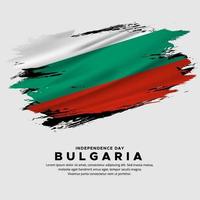 incroyable vecteur de fond de drapeau bulgarie avec style de brosse grunge. illustration vectorielle de la fête de l'indépendance de la bulgarie.