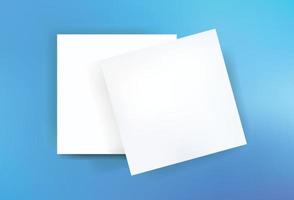 modèle de maquette d'identité de marque de papier de toile carré blanc pour illustration réaliste de présentation d'emballage d'entreprise vecteur