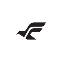 concept de conception de logo vectoriel lettre f eagle.
