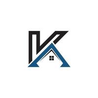 création de logo vectoriel lettre k design immobilier.