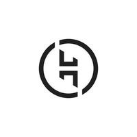 h ou hh concept de conception de logo de lettre initiale. vecteur