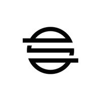 vecteur de conception de logo de lettre initiale ss ou s