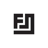 vecteur de conception de logo de lettre initiale fl ou lf