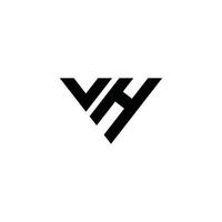 lettre initiale concept de conception de logo vh ou hv. vecteur