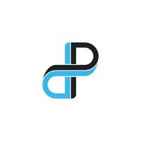 dp ou pd lettre logo design template vecteur