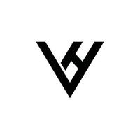 lettre initiale concept de conception de logo vh ou hv. vecteur