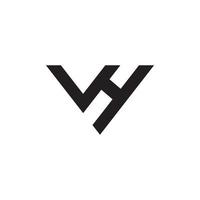 lettre initiale concept de conception de logo vh ou hv. vecteur