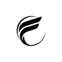 concept de conception de logo vectoriel lettre initiale f.
