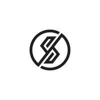 vecteur de conception de logo de lettre initiale s ou ss.