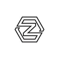 vecteur de conception de logo monogramme lettre z ou zz