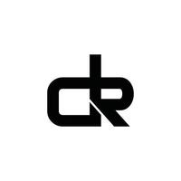 concept de conception de logo de lettre initiale dr ou rd vecteur