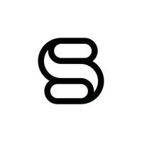 vecteur de conception de logo de lettre initiale ss ou s