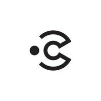 concept de conception de logo vectoriel lettre initiale c.