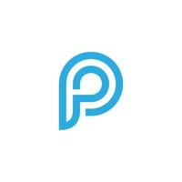vecteur de modèle de conception de logo de lettre p ou pp