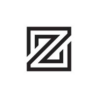 vecteur de conception de logo monogramme lettre z ou zz