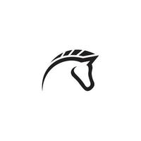 concept de conception de logo de vecteur de cheval de tête.