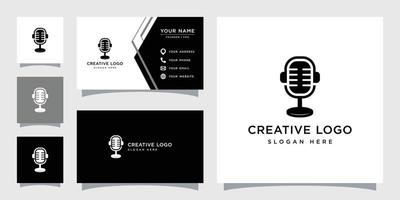 graphique vectoriel du modèle de conception de logo de podcast