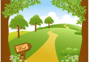 Vector Free Vector Woodland Path Vector Art