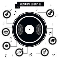 infographie musicale, style simple vecteur