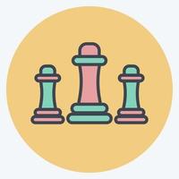 icône d'échecs. adapté au symbole de l'éducation. style de couleur assortie. conception simple modifiable. vecteur de modèle de conception. simple illustration