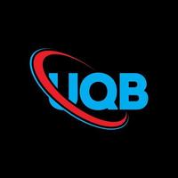 logo uqb. lettre uqb. création de logo de lettre uqb. initiales logo uqb liées par un cercle et un logo monogramme majuscule. typographie uqb pour la marque technologique, commerciale et immobilière. vecteur