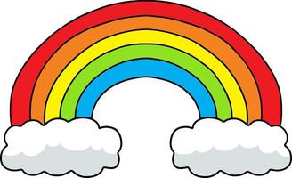 arc en ciel dessin animé couleur clipart illustration vecteur