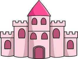 château dessin animé couleur clipart illustration vecteur