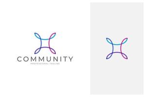 personnes humaines ensemble création de logo d'unité familiale vecteur