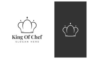 chapeau de chef et création de logo couronne vecteur