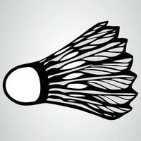 volant de badminton ou balle de badminton. clipart vectoriel