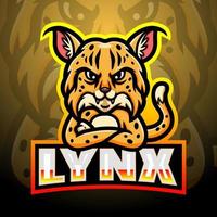 conception de mascotte de lynx vecteur