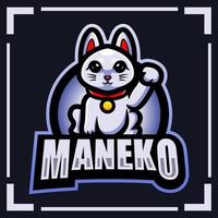 conception de mascotte maneki neko vecteur