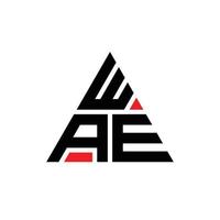 création de logo de lettre triangle avec forme de triangle. monogramme de conception de logo triangle wae. modèle de logo vectoriel triangle wae avec couleur rouge. wae logo triangulaire logo simple, élégant et luxueux.