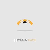 logo icône conception lettre d marron orange couleur simple élégant branché luxe vecteur