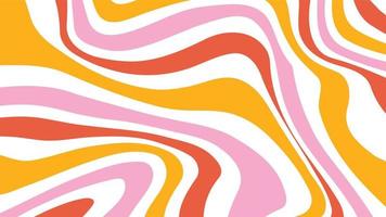 arrière-plans de lignes arc-en-ciel à ondes acides dans le style hippie des années 1970 et 1960. motifs de papier peint y2k rétro vintage 70s 60s groove. collection de fond d'affiches psychédéliques. illustration de conception de vecteur