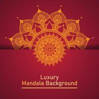motif de cercle mandala ornemental de luxe créatif, mandala de fleurs avec dégradé de couleur avec un design d'arrière-plan unique en vecteur de couleur or