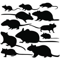 silhouette de vecteur d'icônes de rat gratuit