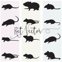 animaux rat silhouette vecteur
