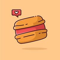 illustration graphique vectoriel de burger sucré