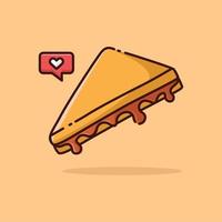 illustration graphique vectoriel de sandwich