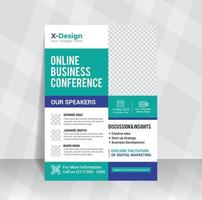 modèle de flyer de conférence d'affaires en ligne