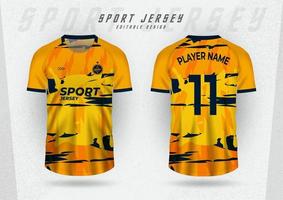 maquette d'arrière-plan pour les maillots de sport, les maillots de course, les maillots de jeux, les maillots de course, les rayures jaunes grunge. vecteur