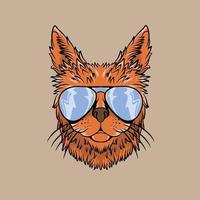 chat avec des lunettes illustrations vectorielles spécialement conçues pour les besoins de la marque et bien plus encore vecteur