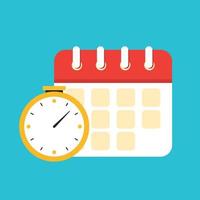 calendrier animé pour la gestion du temps pour les affaires icône clipart vecteur