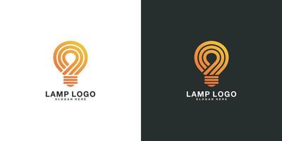 prime de conception de vecteur de logo de lampe