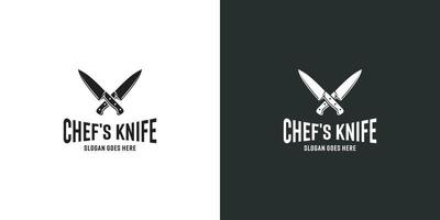 vecteur de conception de logo de couteau de boucher